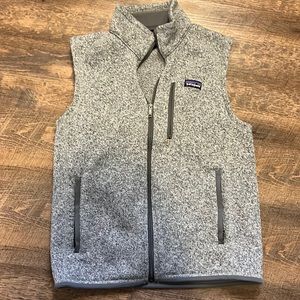Womens Medium Patagonia Gray Full Zip Sweater Vest